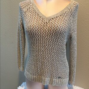 Abercrombie & Fitch Tan V-Neck Sweater